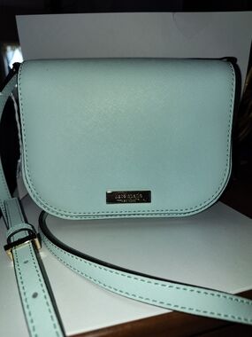 kate spade Mint Leather Crossbody with Gold Hardware